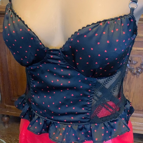 Y2k Valentine Hearts Bustier Top XL - Picture 6 of 9